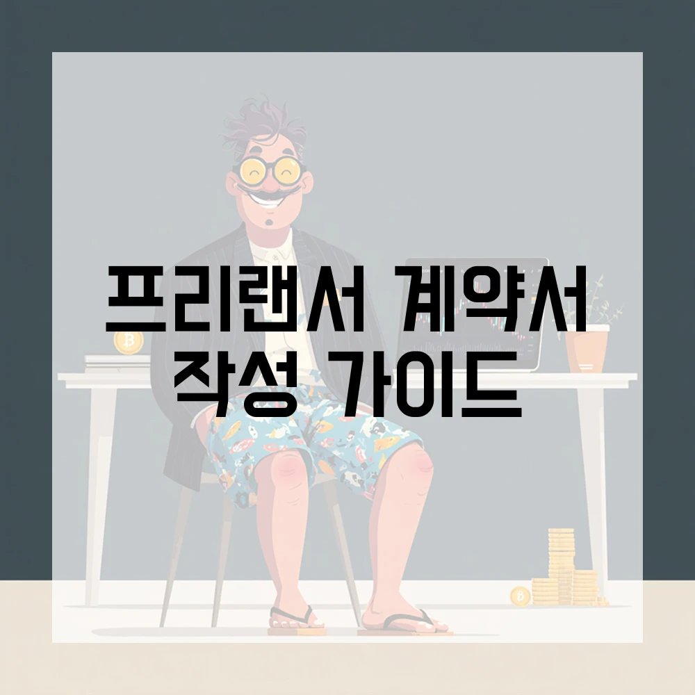 프리랜서 계약서 작성 가이드