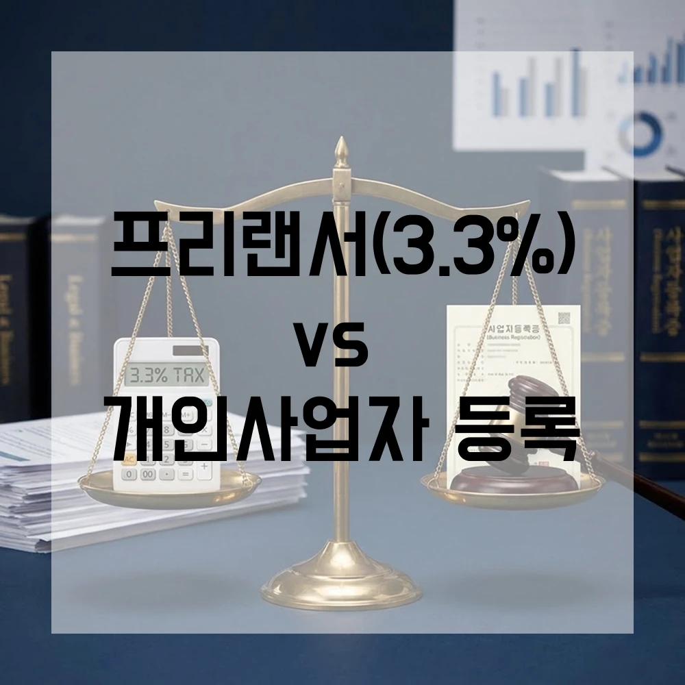 프리랜서, 언제 사업자 등록을 해야 할까? (3.3% vs 사업자 득실 비교)
